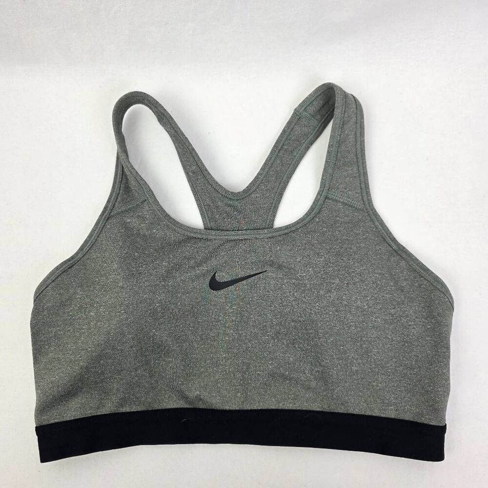 Nike Dri Fit Sports Bra Womens L Gray Compression